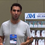 Pe. Junior Periquito, no Stand da Ave-Maria, no encontro de Marketing Católico