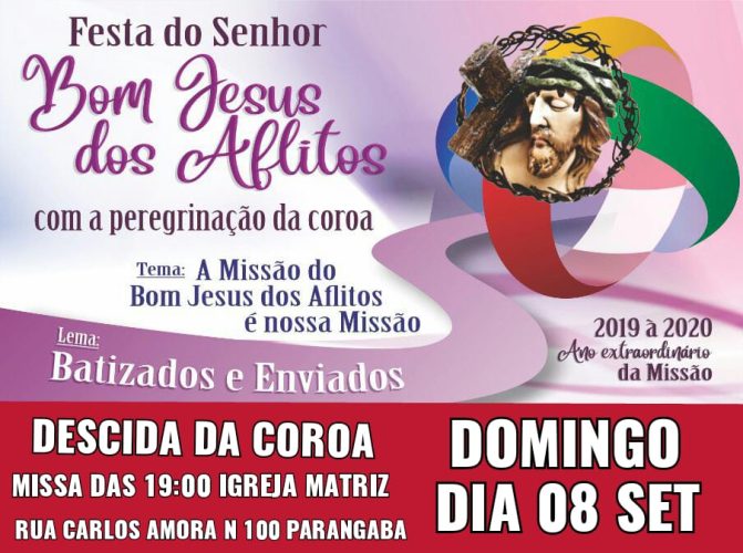 Festa do Senhor Bom Jesus dos Aflitos - Parangaba com a Peregrinação da  Coroa - Arquidiocese de Fortaleza