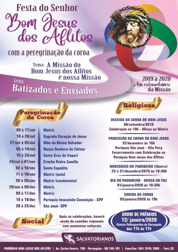 Festa do Senhor Bom Jesus dos Aflitos - Parangaba com a Peregrinação da  Coroa - Arquidiocese de Fortaleza