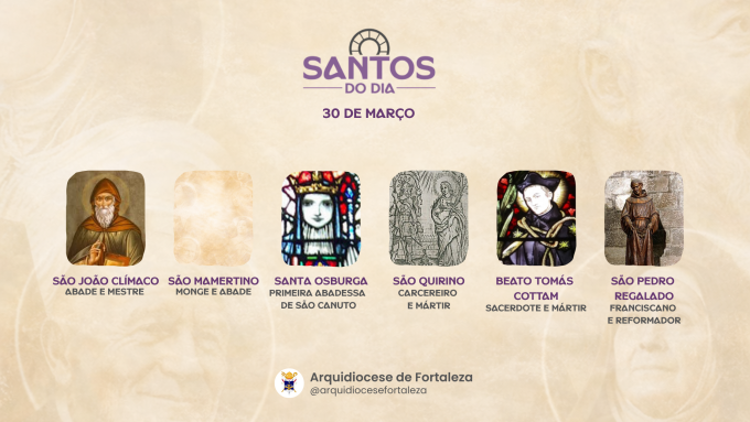 santos 30 03 1 em Santos do Dia (30/03): São João Clímaco, São Leonardo Murialdo, São Mamertino e outros