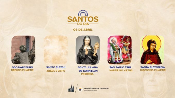a6261d7c c5c0 4fd4 bf4e 3cc21ec5cf1a 1 em Santos do Dia (06/04): São Marcelino, Santo Elstan, Santa Juliana de Cornillon, São Paulo Tinh e Santa Platonídia