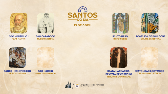 santos 13 04 em Santos do Dia (13/04): São Martinho I, Santo Hermenegildo, São Caradoco, São Márcio e outros