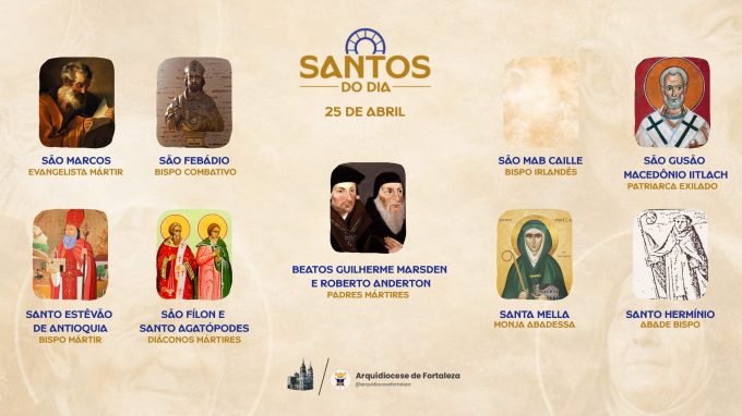 santos 25 04 em Santos do Dia (25/04): São Marcos Evangelista, Santo Estêvão de Antioquia, São Febádio e outros