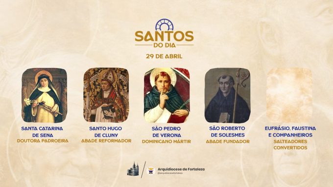 santos 29 04 em Santos do Dia (29/04): Santa Catarina de Sena, Santo Hugo de Cluny, São Pedro de Verona e outros