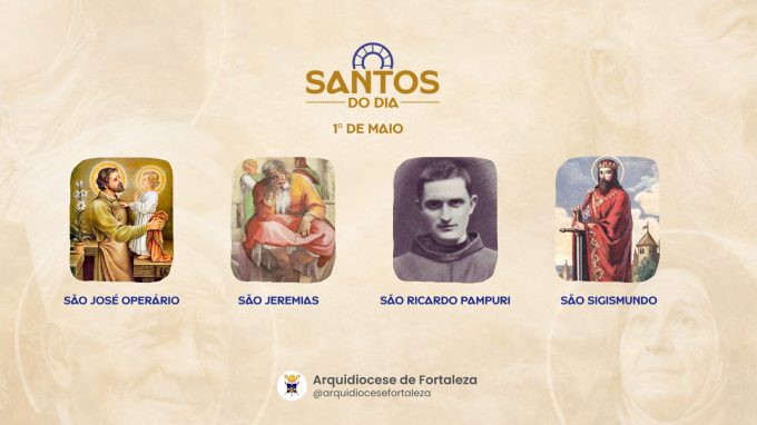 santos 01 05 1 em Santos do Dia (1°/05): São José Operário, São Jeremias, São Ricardo Pampuri e São Sigismundo