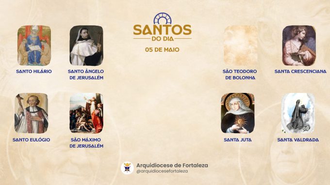 santos 05 05 em Santos do dia (05/05): Santo Hilário, Santo Ângelo de Jerusalém, Santo Eulógio e outros