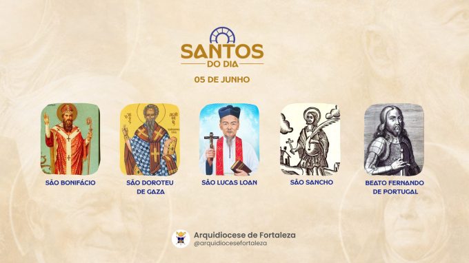 santos 05 06 em Santos do Dia (05/06): São Bonifácio, Santa Círia, Santa Márcia, Santa Valéria e Santa Zenaide e outros