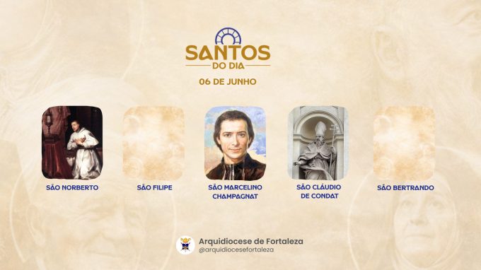 santos 06 06 1 em Santos do Dia (06/06): São Marcelino Champagnat, São Norberto, São Filipe, São Bertrando e São Cláudio de Condat