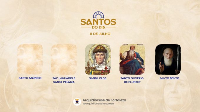 santos 11 07 em Santos do Dia (11/07): Santo Bento, Santo Abúndio, São Januário e Santa Pelágia e outros