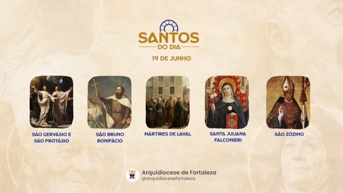 santos 19 06 em Santos do Dia (19/06): São Gervásio e São Protásio, São Bruno Bonifácio, Mártires de Laval e outros