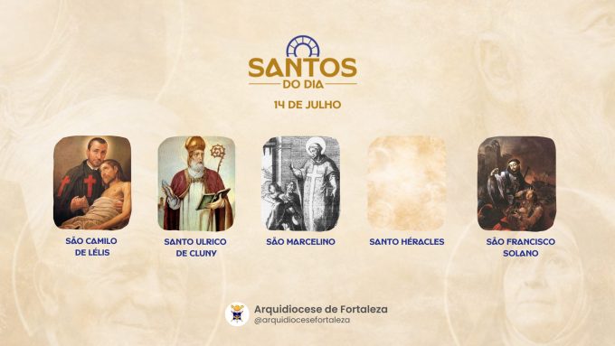 santos 14 07 em Santos do Dia (14/07): São Camilo de Lélis, Santo Ulrico de Cluny, São Marcelino e outros